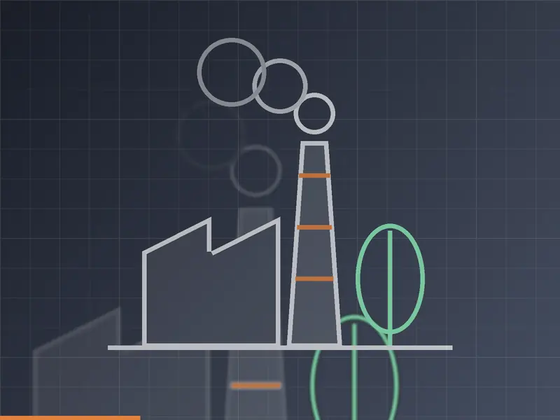 Power plant chimney for thermal power industry testing