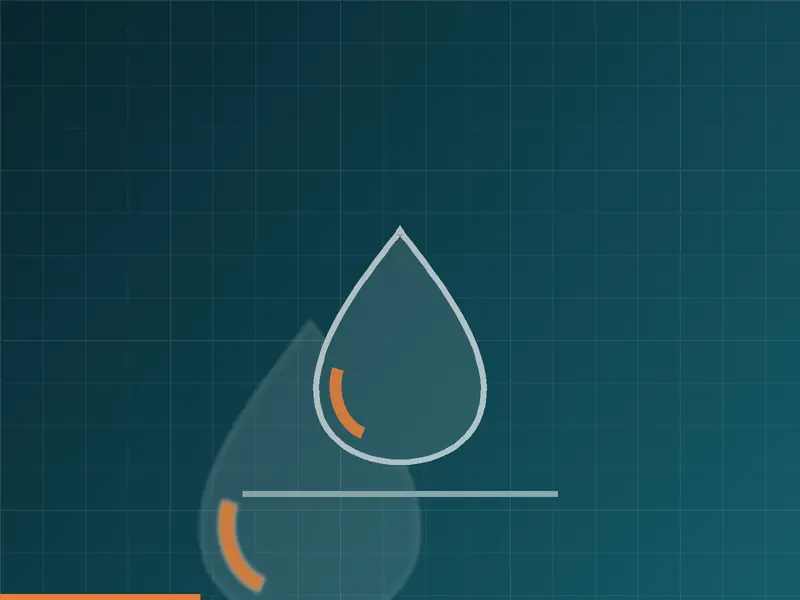 Water drop representing municipal and drinking water testing